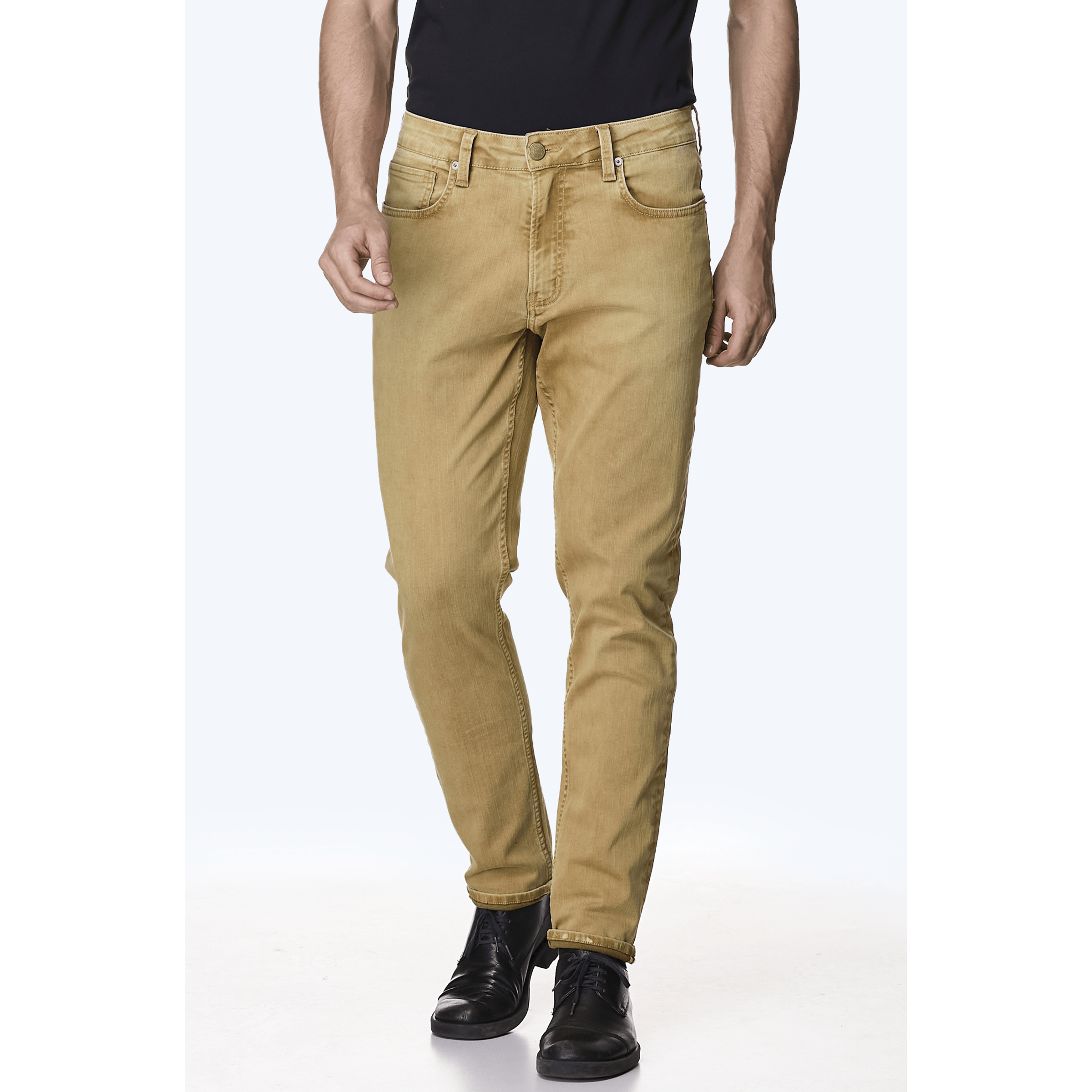 Calca-slim-masculina-convicto-jeans-mostarda